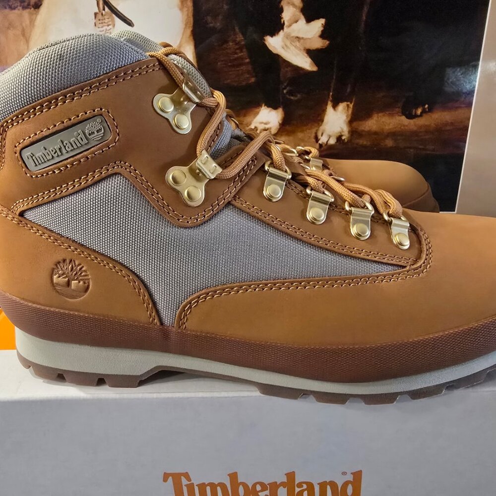 Timberland Euro Hiker Mid Lace Boot Wheat Nubuck (TB0A28GY 754) Men's Size 10.5 - Picture 6 of 15
